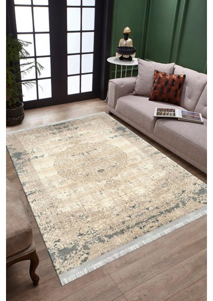 Eskitme Desenli Kaymaz Taban Halı Makinede Yıkanabilir Kilim Dot Tabanlı Salon Halısı 3016B modelleri