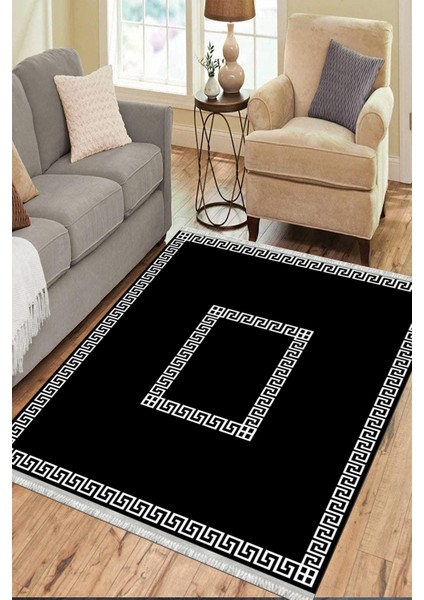 Çizgili Desen Kaymaz Taban Halı Makinede Yıkanabilir Kilim Dot Tabanlı Salon Halısı 3110E fırsatları