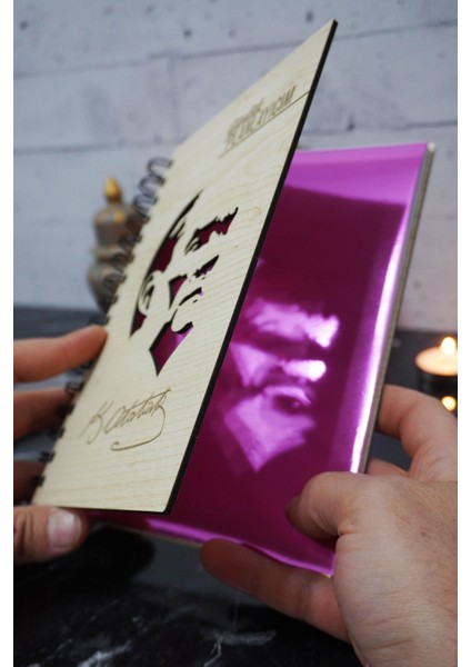 Mustafa Kemal Atatürk Ahşap Plan Defteri - Tarihsiz Ajanda - Günlük Planlayıcı (Planlama Defteri) A5 fiyatları