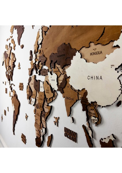 Ahşap Dünya Haritası Duvar Tablosu, Ofis Ofis Dekor (Basic, Large - 190X95 Cm, Ahşap) MF512 indirimleri