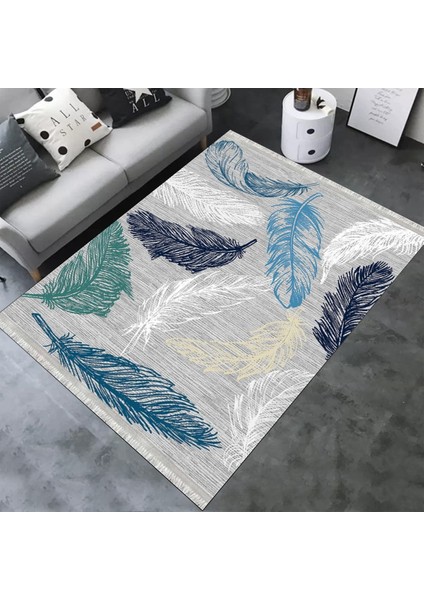 Tüy Desenli Halı Yıkanabilir Kilim Kaymaz Tabanlı Yolluk Dot Tabanlı Halı 2059A modelleri