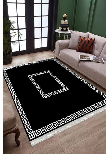 Çizgili Desen Kaymaz Taban Halı Makinede Yıkanabilir Kilim Dot Tabanlı Salon Halısı 3110E modelleri
