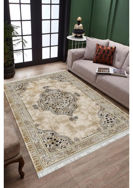 Özel Ölçü Vintage Kaymaz Tabanlı Makinede Yıkanabilir Kilim Dot Tabanlı Salon Halısı 3121B fiyatları