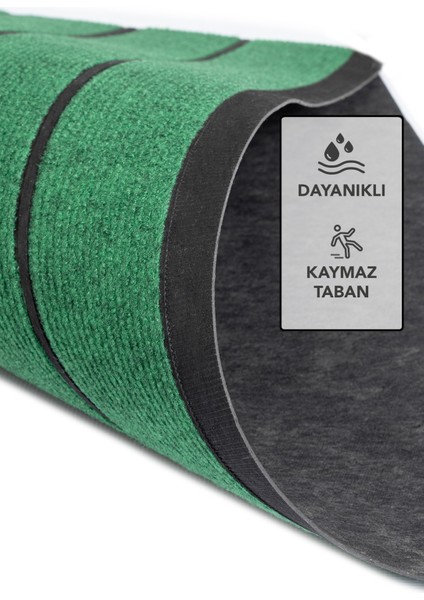 PS031A Kaymaz Taban Yeşil Desenli Nem Alıcı Toz Alıcı Kapı Önü Paspası Uv Dayanıklı 45X70 fırsatları