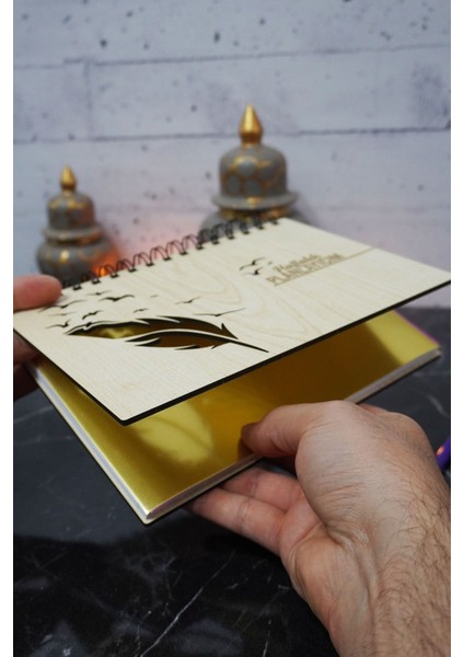 Kuş Tüyü Tasarım Ahşap Plan Defteri - Süresiz Ajanda - Haftalık Planlayıcı (Planlayıcı Defter) A5 fiyatları