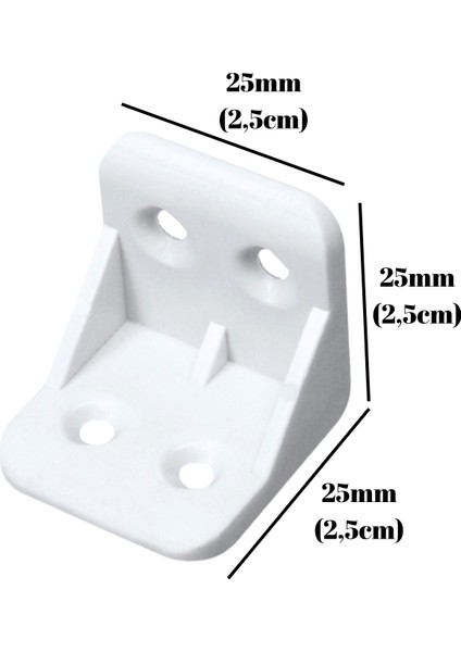 L Bağlantı Plastiği Dolap Köşe Bağlantı Montaj PLASTIĞI(BEYAZ)(20X20X30MM) modelleri