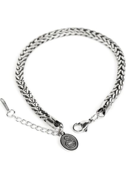 Gs Fox Çelik Bileklik Unisex Paslanmaz Çelik 19 cm Uzunlukta Ayarlanabilir
