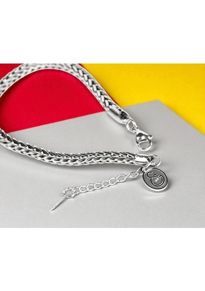 Gs Fox Çelik Bileklik Unisex Paslanmaz Çelik 19 cm Uzunlukta Ayarlanabilir