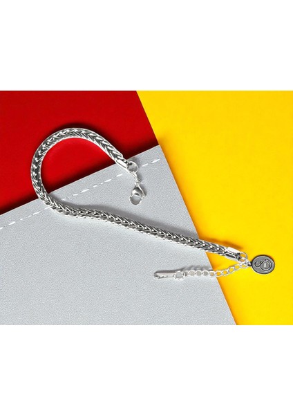 Gs Fox Çelik Bileklik Unisex Paslanmaz Çelik 19 cm Uzunlukta Ayarlanabilir