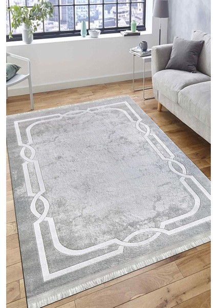 Makinede Yıkanabilir Kilim Kaymaz Tabanlı Halı Kolay Süpürülebilir Dot Tabanlı Salon Halısı 3075B