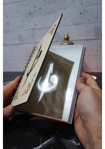 Elif Vav Temalı Ahşap Kapaklı Defter - Noktalı Defter - Ajanda - Okul Defteri (A5 - 120 Sayfa) fiyatları