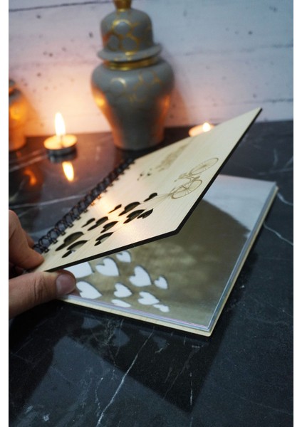 Balonlu Bisiklet Ahşap Plan Defteri - Süresiz Ajanda - Haftalık Planlayıcı (Tarihsiz Planlayıcı) A5 modelleri