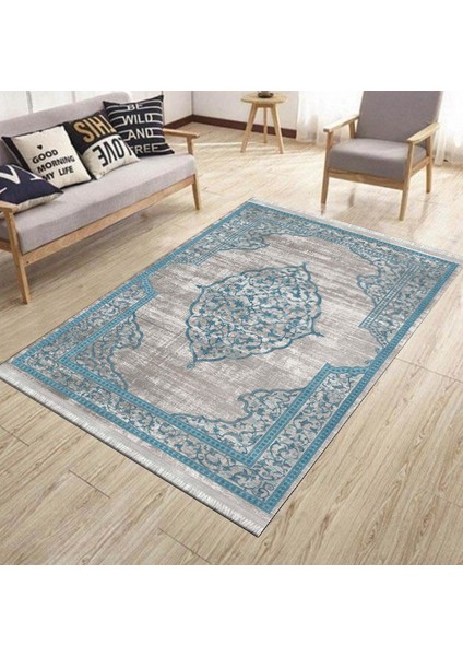 Etnik Desenli Kaymaz Taban Halı Makinede Yıkanabilir Kilim Dot Tabanlı Salon Halısı 3109A fiyatları