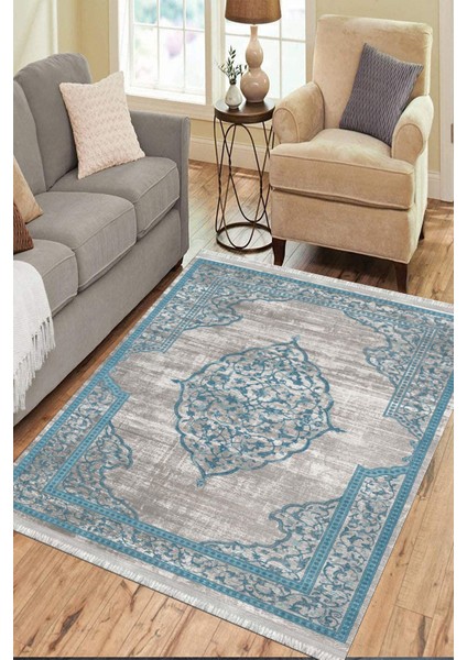 Etnik Desenli Kaymaz Taban Halı Makinede Yıkanabilir Kilim Dot Tabanlı Salon Halısı 3109A fırsatları