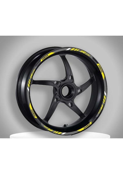Reflektör Sarı Baskı Yamaha R25 Uyumlu 1 Set Jant Şeridi