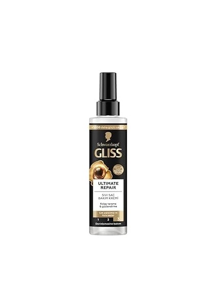 Gliss Ultimate Repair Sıvı Keratin ve Siyah Inci Özlü Saç Bakım Kremi 200 ml