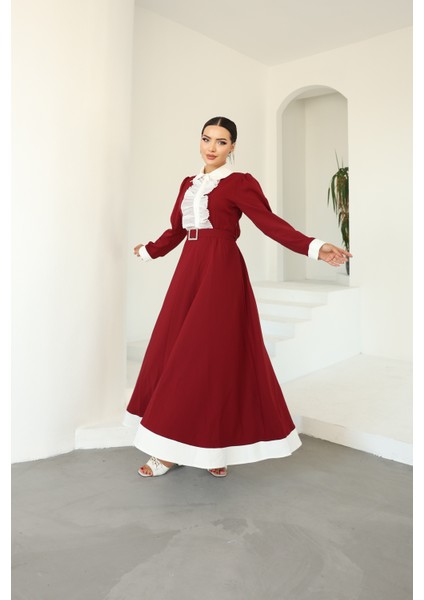 Önü Fırfır Detay Elbise fiyatları