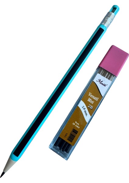 2.0mm Mekanik Kurşun Kalem Seti, 10 Adet Yedek Uç Ile, Pastel Renkli fiyatları