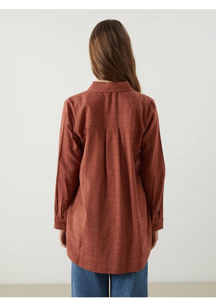 Lcwaıkıkı Classic Turuncu Dokulu Kadın Gömlek Tunik fırsatları