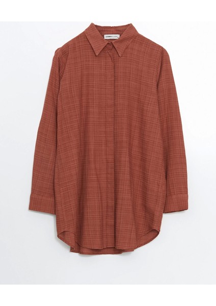 Lcwaıkıkı Classic Turuncu Dokulu Kadın Gömlek Tunik indirimleri