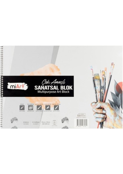Sanatsal Blok Defter 180 gr 35X50 20+5 Yaprak Fon Karton (MSB1803550)