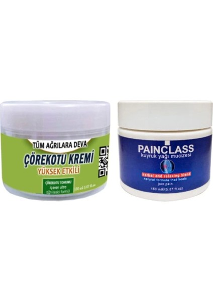 Çörek Otu Kremi 150 ml Büyük Boy Krem + Painclass Kuyruk Yağı Kremi 150 ml Masaj Seti