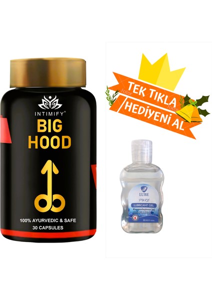 Altın Kapak Erkekler Için Yeni Performans Intimify Bıg Hood 30 Kapsül