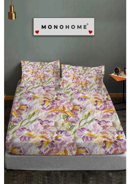 %100 Pamuk Lastikli Çarşaf Özel Tasarım 5d Dijital 60 Tel Embroidery Dreams