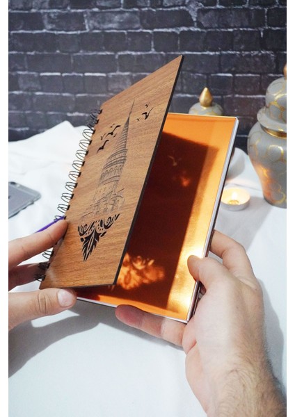 Galata Kulesi Süresiz Ajanda - Günlük Planlayıcı (Ahşap Rengi Ceviz) A5 Ahşap Kapak fiyatları