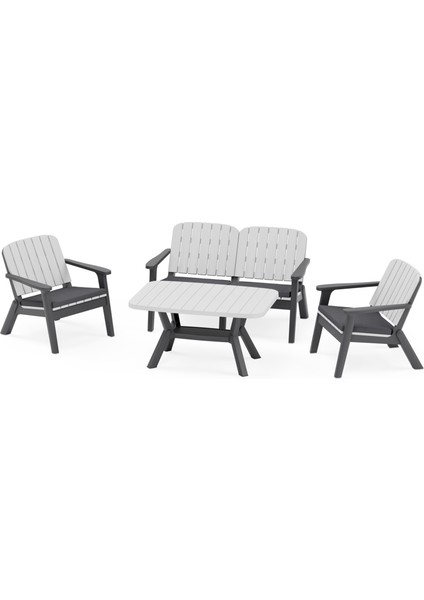 Silva Bahçe Kanepe Takımı Seti - Antrasit / Soğuk Gri fırsatları