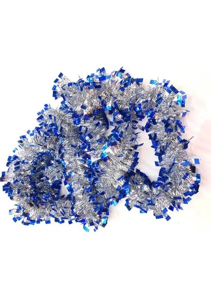 Bfs Mavi Gümüş Renk 4 cm Genişlik Garland Çift Renk Sim Süs 180 cm fiyatları
