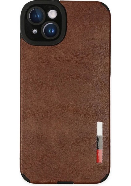 iPhone 14 Plus Kılıf Loop Deri Silikon - Kahverengi