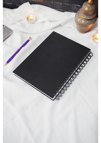 Mustafa Kemal Atatürk Siyah Ahşap Kapak Günlük Planlayıcı - Süresiz Ajanda - A5 indirimleri