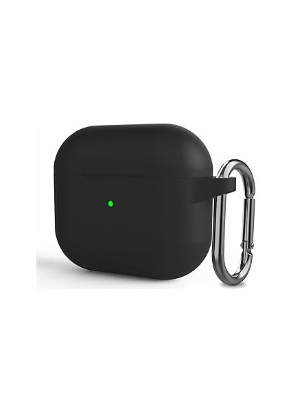Microsoic 3 Askılı Içi Kılıf Mat Siliko Siyah [airpods 3 ile Uyumlu Kılıf - Siyah]