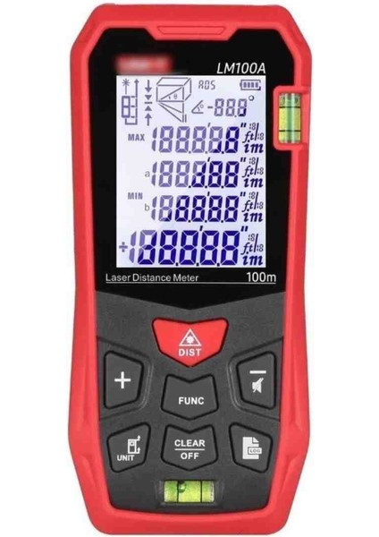 LM100A 100 Metre Lazer Ölçüm Cihazı Arazi Mesafe Ölçme Aleti