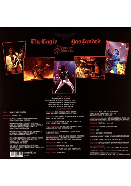 Saxon - The Eagle Has Landed (Limited Edition - Red With Black Splatter Vinyl) - Plak fiyatları