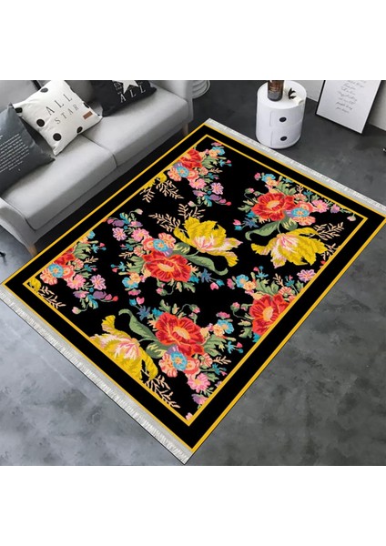 Çiçekli Klasik Desen Kaymaz Tabanlı Halı Makinede Yıkanabilir Kilim Dot Tabanlı Halı 2018A fiyatları
