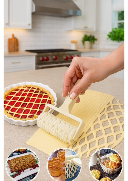 Hamur Şekillendirici Lattice Rulo – Tart ve Börek Desen Açıcı