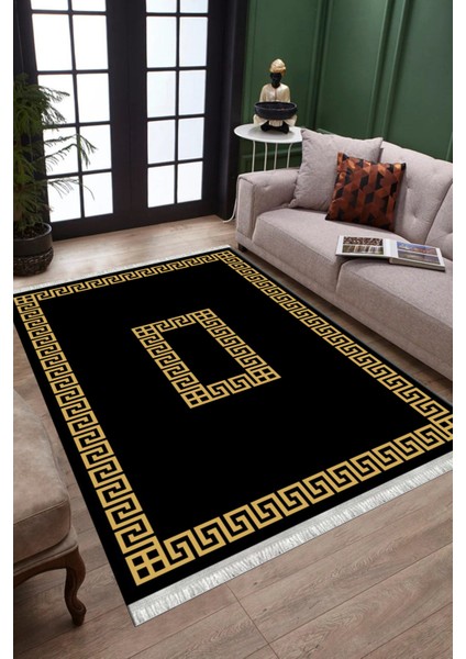 Çizgili Desen Kaymaz Taban Halı Makinede Yıkanabilir Kilim Dot Tabanlı Salon Halısı 3110F modelleri