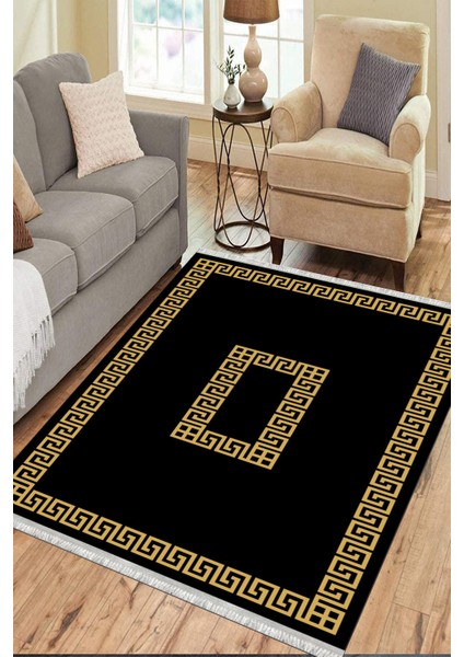 Çizgili Desen Kaymaz Taban Halı Makinede Yıkanabilir Kilim Dot Tabanlı Salon Halısı 3110F fırsatları