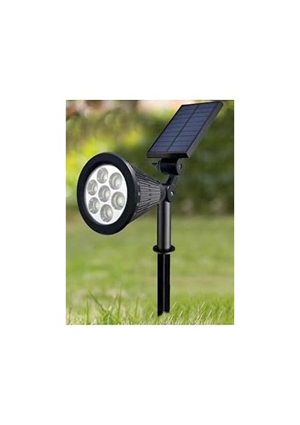 Ucuz Geldi Solar Kazıklı Çim Armatür Cata 7W Güneş Enerjili LED Çim Lambası Bahçe Ağaç Aydınlatma L