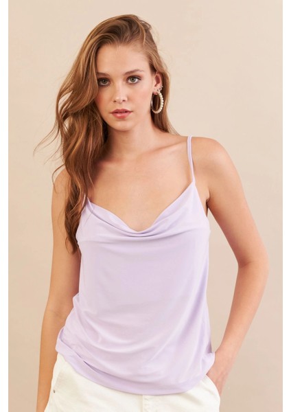 Kadın Lila Degaje Yaka Bluz LPP1286-90 fiyatları