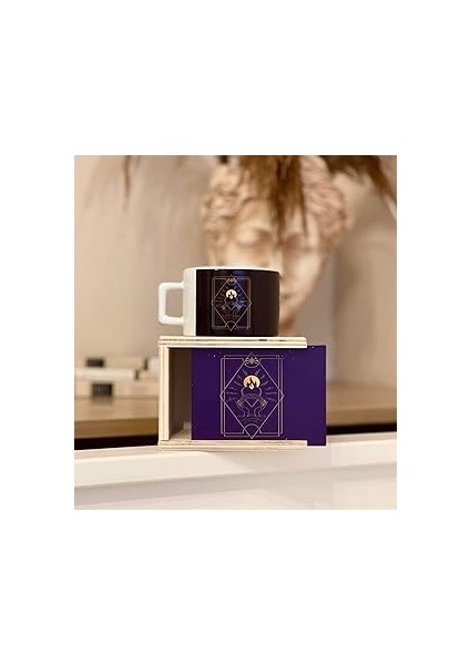 Giftmoda Tarot Gökkuşağı Kalp Ateş Tasarımlı Kutulu Kupa