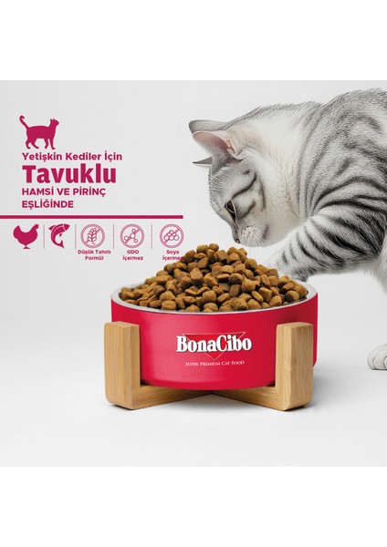 Adult Cat Tavuklu Yetişkin Kedi Maması 15 Kg, Tüm Irklar Için, Doğal, Şeker Içermez modelleri