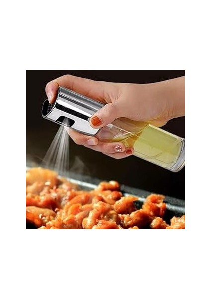 Spreyli Cam Yağdanlık 100 ml – Zeytinyağı, Sirke, Limon ve Sos Için Püskürtücü Şişe | Cam Gövde + A