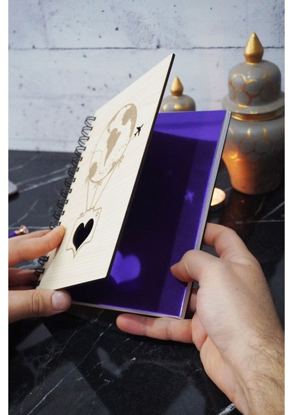 Balon Tasarım Ahşap Plan Defteri - Süresiz Ajanda - Günlük Planlayıcı (Tarihsiz Planlama Defteri) A5 fiyatları