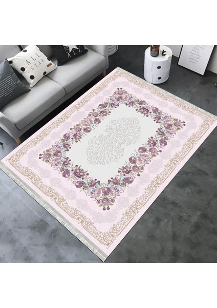 Floral Detaylı Halı Yıkanabilir Halı Kilim Kaymaz Tabanlı Yolluk Dot Tabanlı Halı 2182A fiyatları