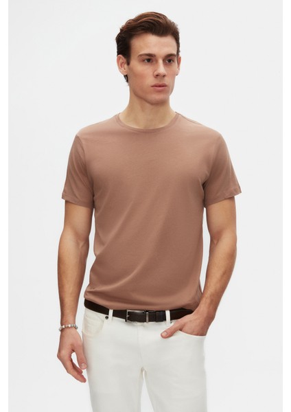 Ds Damat Slim Fit Lacivert/vizon/beyaz 3'lü T-Shirt 4HC14ORTBN533 modelleri