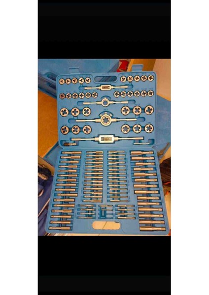 110 Parça Pafta Takımı Tin Dişli Kesme Aleti Seti, Kılavuz M2-18 modelleri