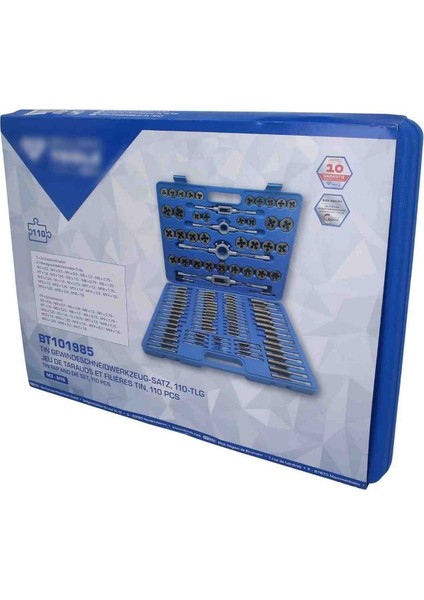 110 Parça Pafta Takımı Tin Dişli Kesme Aleti Seti, Kılavuz M2-18 fırsatları
